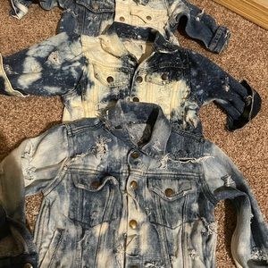 Distressed blue Jean denim jacket